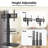 Abbing Square Universal Swivel Floor TV Stand TV Mount with Glass Base for 32 to 65 Inch Screens, Height Adjustment and Holds up to 88Lbs