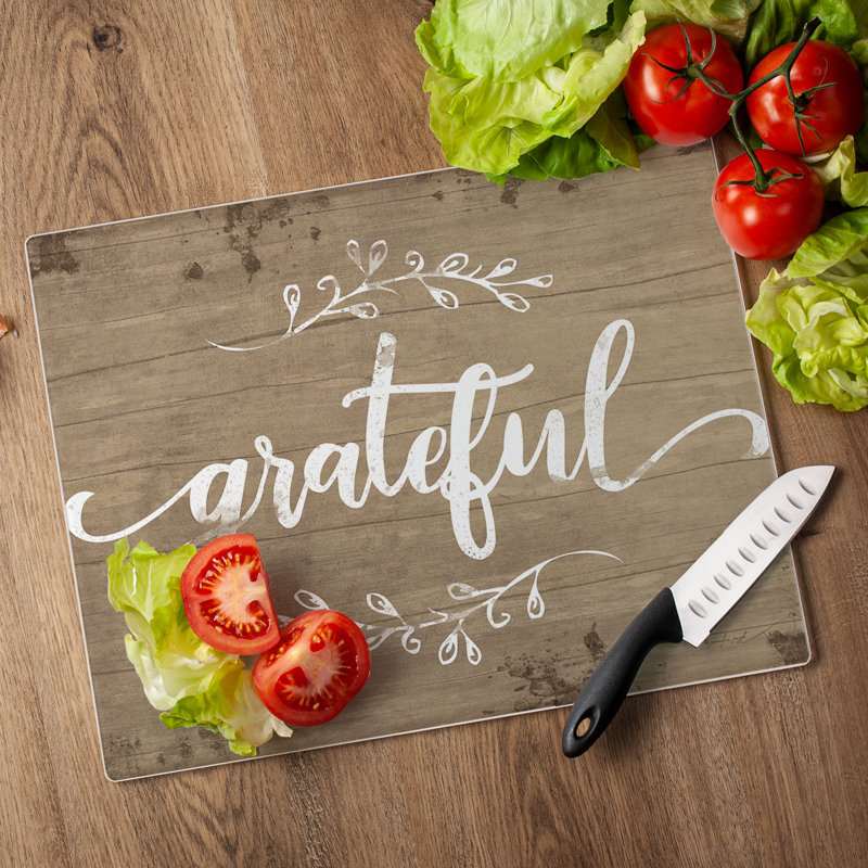 Planche à découper en verre trempé Grateful 12 po x 15 po