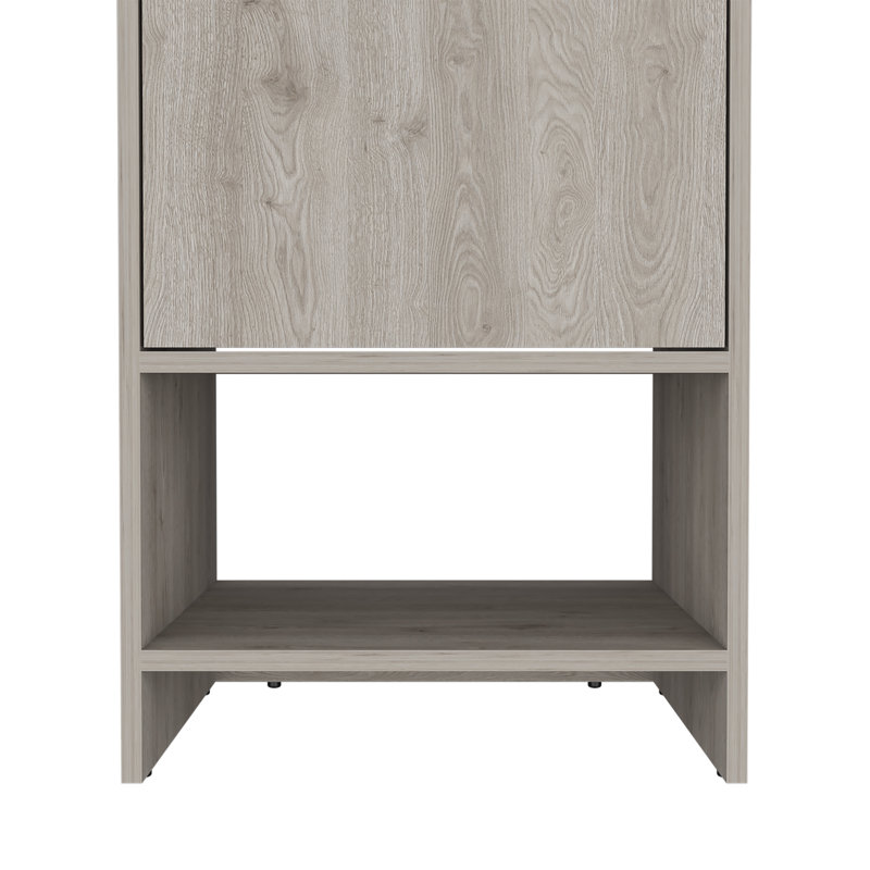 Bruto Free Standing Vanity Cabinet with Open shelf, Light Gray