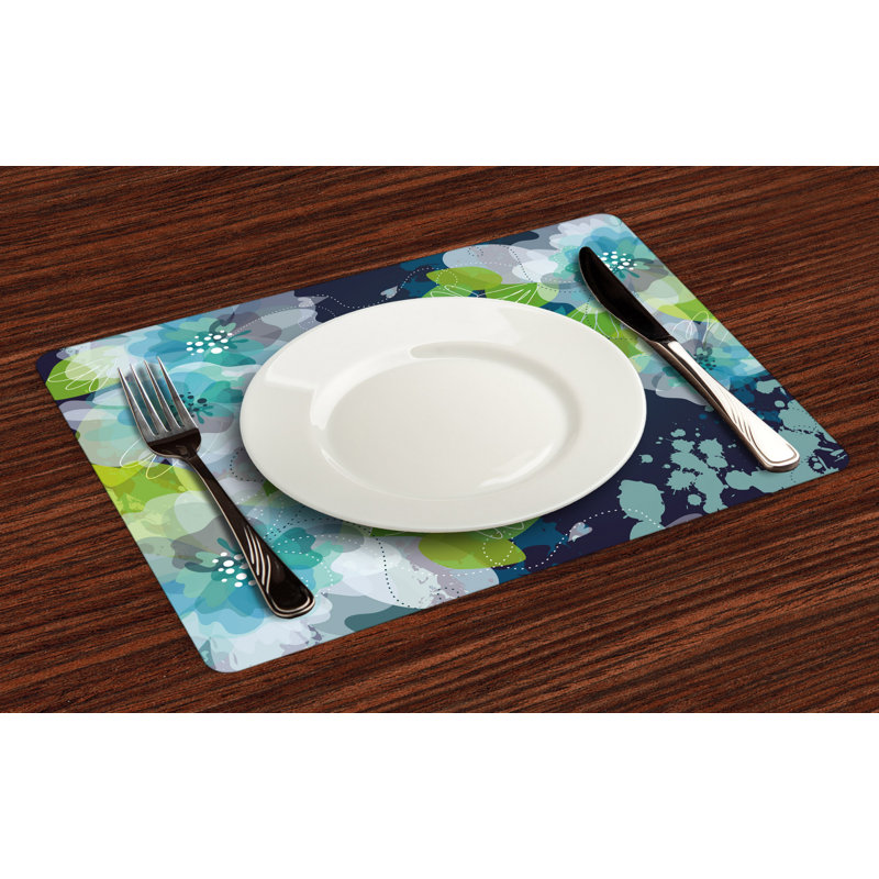 Polyester Floral Rectangle Placemat
