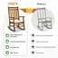Chaise berçante de patio en bois massif avec finition naturelle-1681363136