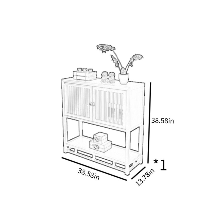 Armoire d'appoint multifonctionnelle Zen, Brun orangé