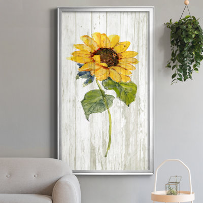 Tournesol en automne I - peinture sur toile encadrée