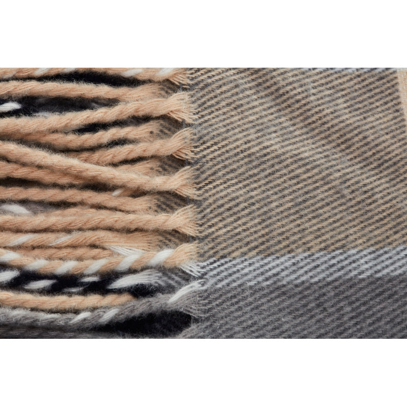 Blue and Beige Cotton Reversible Queen Throw Blanket