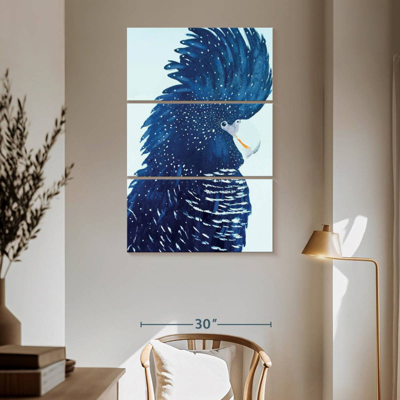 Brampt Pablo The Black Cockatoo, 65'' H x 42'' W