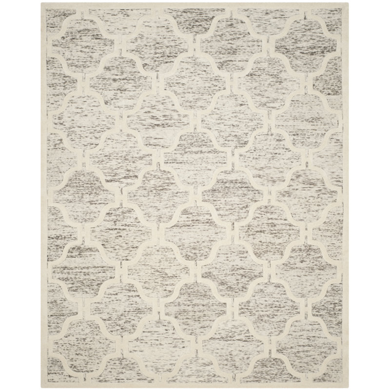 Tapis en laine touffeté à la main Angulay, Rectangle 8 pi x 10 pi