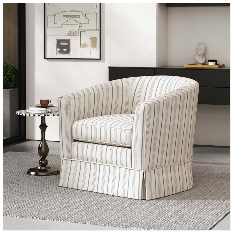 Upholstered Swivel Barrel Chair