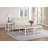 Evvie White and Natural Square End Table