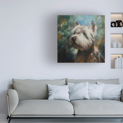 Bolog John Silver West Highland Terrier Portrait Canvas Art