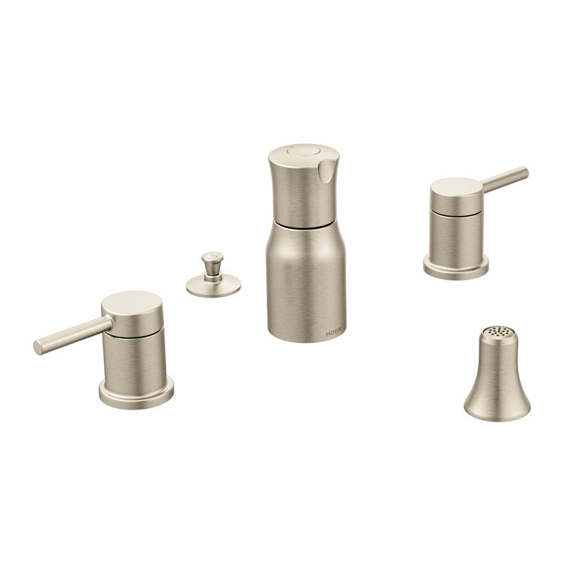Align Double Handle Vertical Spray Bidet Faucet, Brushed Nickel