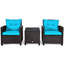 Ensemble de conversation en rotin de trois articles avec coussins-64417748
