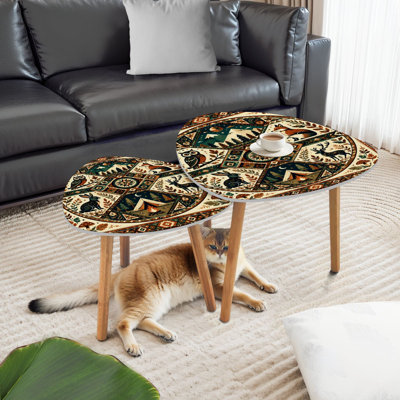 Ensemble de 2 tables basses gigognes Triangle