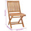 Chaise de patio pliante en teck avec coussin Annalea-132512343-132512345-132512351