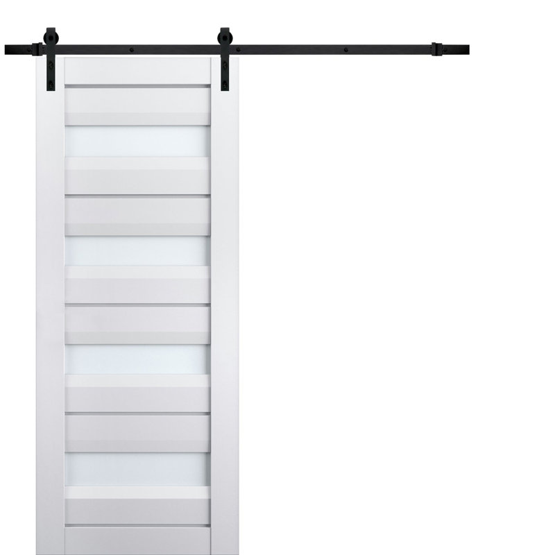 Porte de grange Veregio, 18 po x 96 po, Blanc