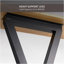 Pieds de table en métal 28 po x 24 po Pieds de bureau robustes Mobilier industriel pour table de salle à manger, table d'ordinateur, table de bureau (2 pièces) - Noir