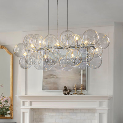 Baltser 10 - Light Dimmable Kitchen Island Bubble Glass Chandelier