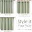 Semi Sheer Rod Pocket Linen Blend Striped Curtains-531212679-531212685