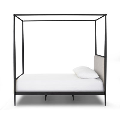 Modella Linen Upholstered Canopy Bed