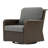 3-Piece Outdoor Conversation Set with Wicker Swivel Rocking Chairs and Side Table