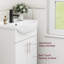 Ensemble de meuble-lavabo simple autoportant 24 po avec lavabo épais en céramique Euro, robinet-93983345