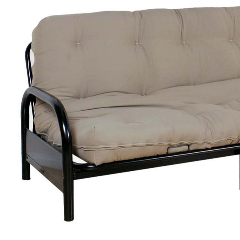 Donovan Cotton Futon Mattress Futon  Mattress, 8'', Full, Khaki