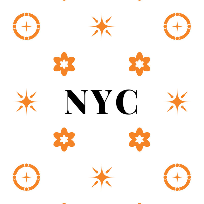 Coussin en coton New York Basketball, 20 pouces x 20 pouces, New York, orange, blanc