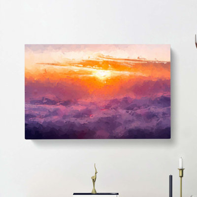 Sunrise Over Bali In Abstract - Wrapped Canvas Print