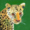 Guépard coloré sur émeraude par Pamela Munger - peinture sur toile tendue