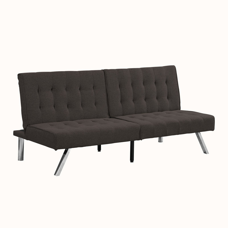 Gonnelli Armless Sofa, Modern Sofa, Accent Sofa, Espresso Fabric Duplicate
