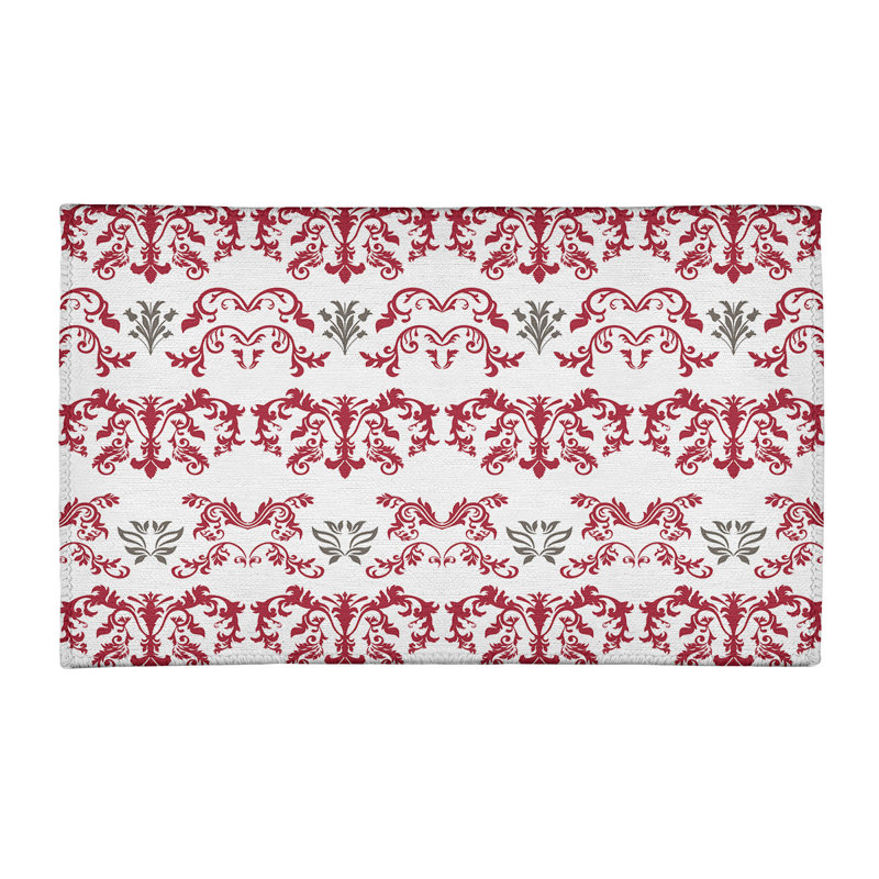 Damask Indoor Rug, Rectangle 2' x 3'