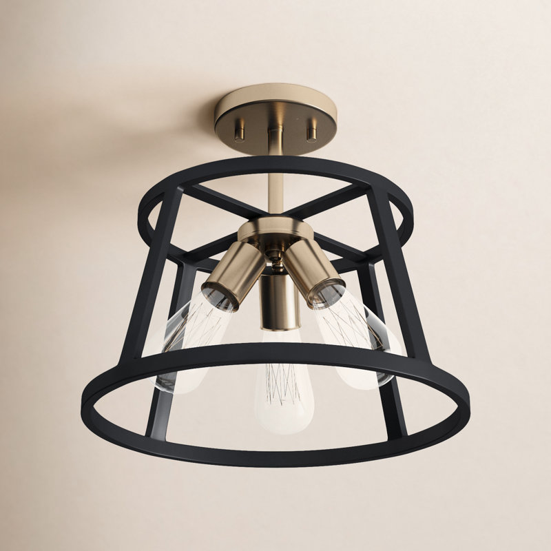 Plafonnier semi-encastré 3 lumières 14 po Brielle