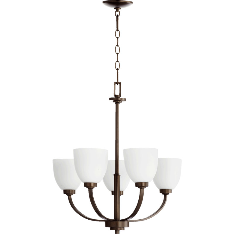 Cariad 5 - Light Dimmable Classic / Traditional Chandelier, Oiled Bronze