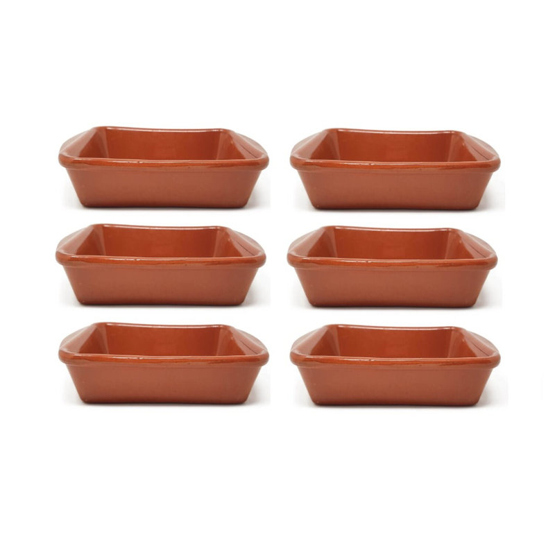 Verano Spanish Ceramics Verano El - Toro Rectangle Earthenware 6 Piece Baker Bakeware Set