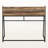 Nikko Brown Finish Computer Desk With Hutch And Black Metal Leg, 39.11" H X 47.01" W X 23.5" D