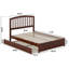 Lit plateforme en bois massif Lamari avec pied de lit et lit gigogne-2020591150-2020591149
