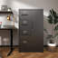 Classeur vertical en métal durable avec tiroirs emboîtables et rangement supplémentaire pour garde-robe