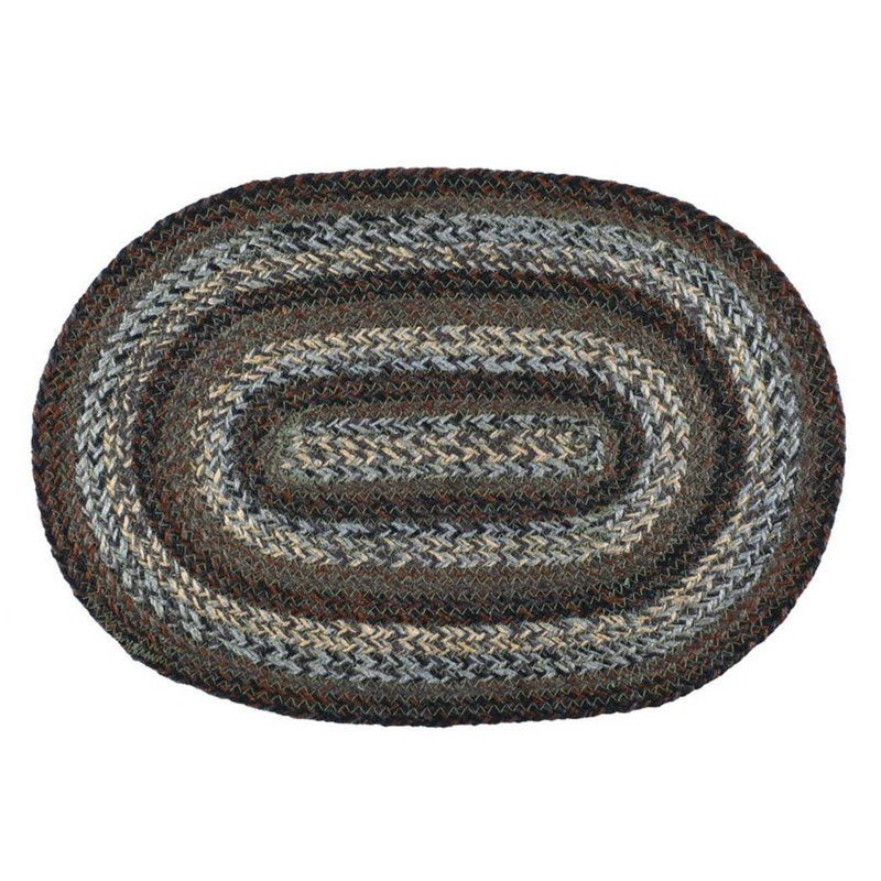 Chalres Area Rug, Black/Brown/Gray/Cream, 28"L x 8"D