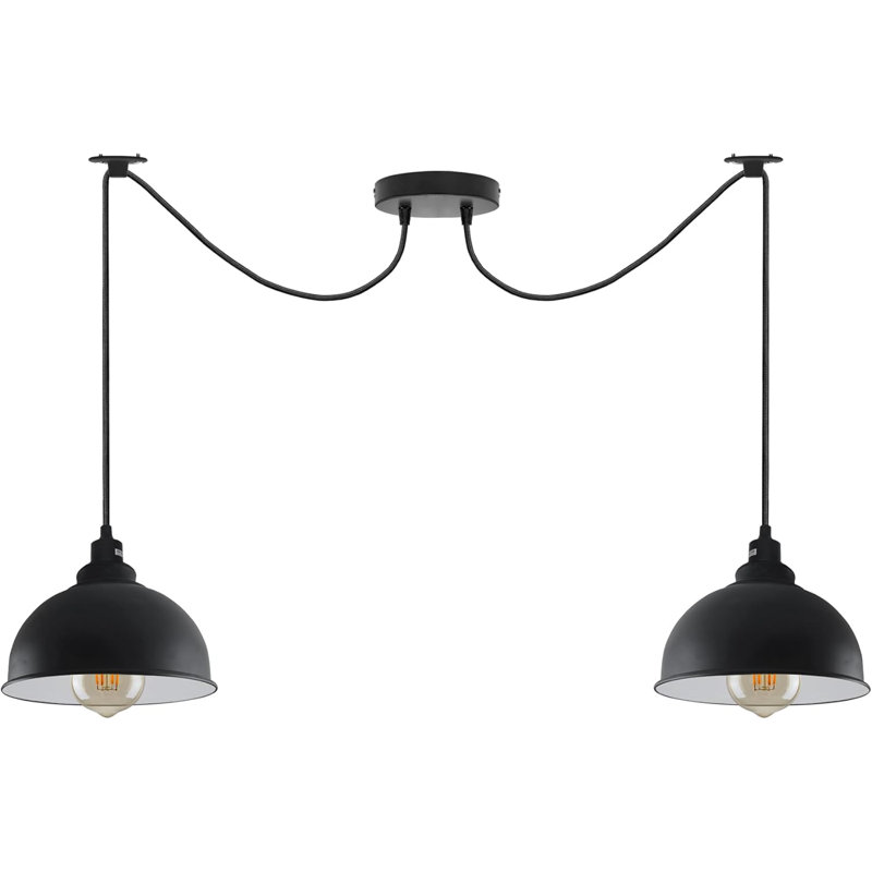 2 - Light Black Dome Pendant