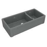 40" Egerton Double Bowl Farmhouse Apron Front Fireclay Kitchen Sink