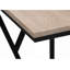 Table d'appoint, en forme de C, bout, côté, collation, salon, chambre à coucher, stratifié brun, métal noir, contemporain, moderne-841343262