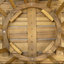 Table de salle à manger d'extérieur ronde en bois d'acacia, table de bistro ronde