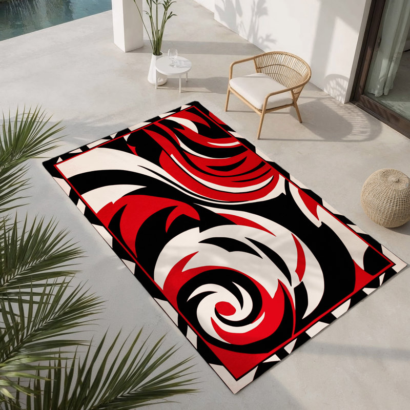 Phantom Blaze Indoor And Outdoor Area Rug, Rectangle 1 pi 6 po x 2 pi 6 po