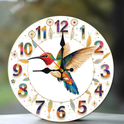 Horloge murale colibri
