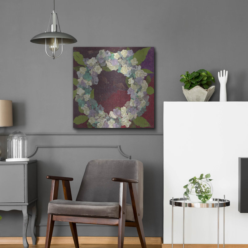  «Winter Wreath» par Jeri Hauth, art mural en métal, 24 po x 24 po, H 24 po x l 24 po