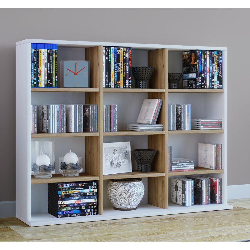 Amabella 82cm H x 102cm W Standard Bookcase, White