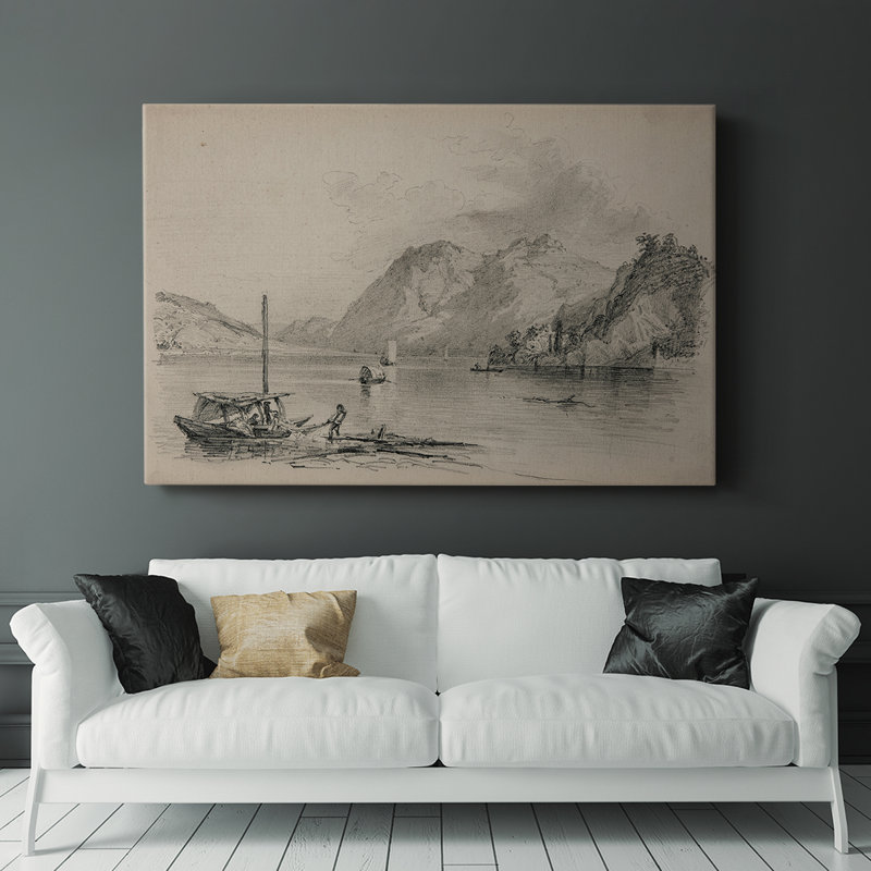 Croquis rétro - LXIX - Cavas enveloppés de galerie, H 40 po x l 60 po