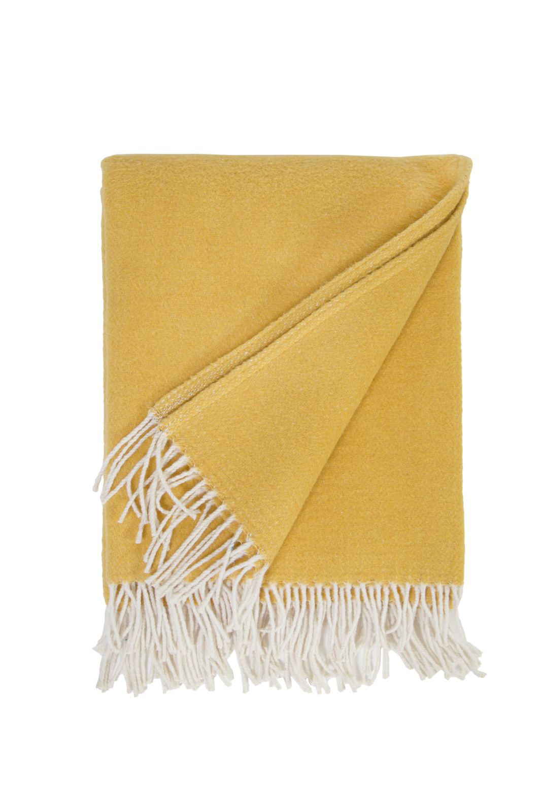Mandy Handwoven Cotton Throw Blanket, Yellow