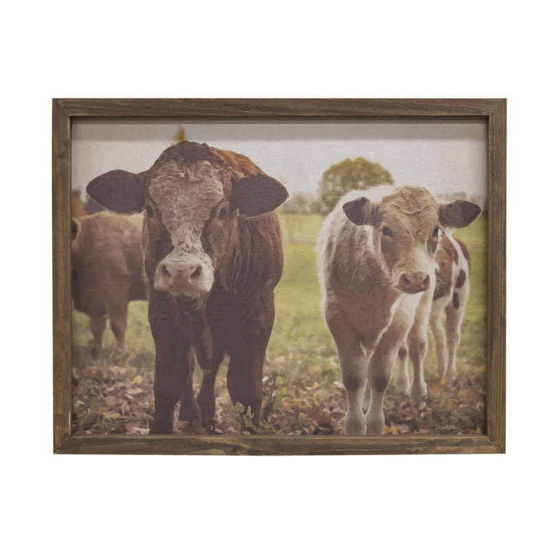 «Pasture Cows», cadre en bois avec impression encadrée
