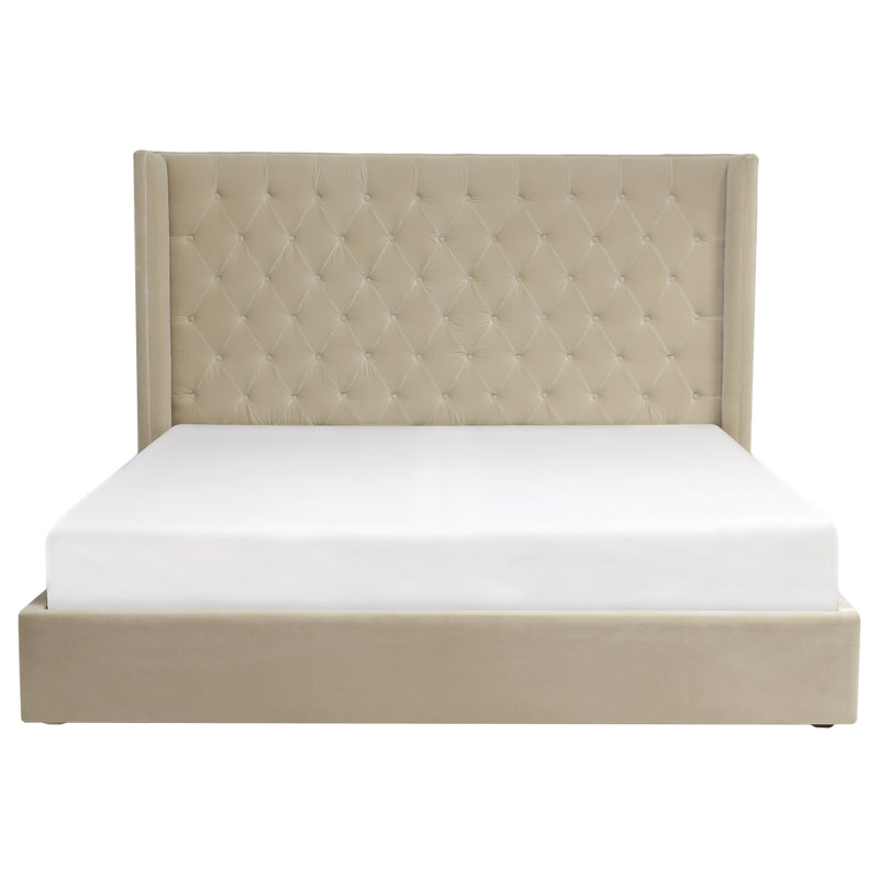 Lit plateforme tapissier Couture, Grand lit
