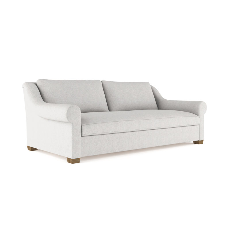 Causeuse Thompson, H 32 po x l 72 po x P 46 po, Cuir rétro blanc, Naturel